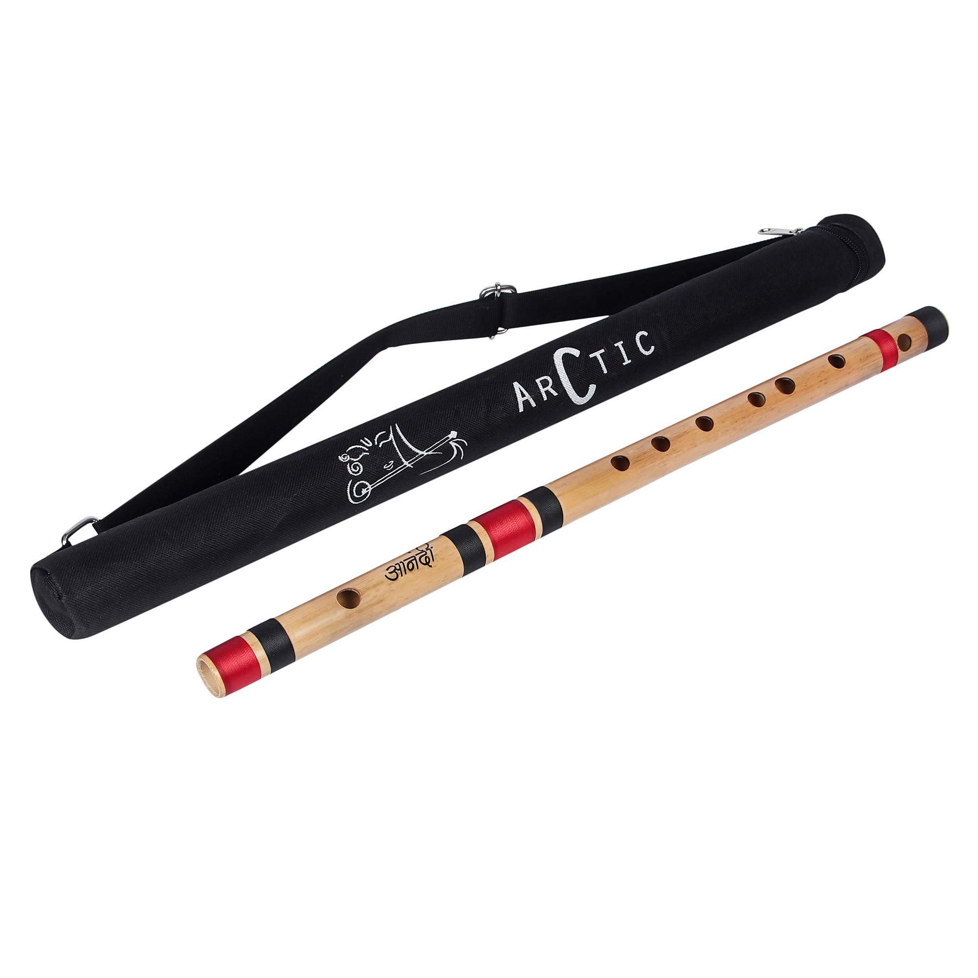 ARCTIC Flutes Swarna C Natural Premium Bamboo Right Hand Flute/Bansuri Size 19 inches with Bag