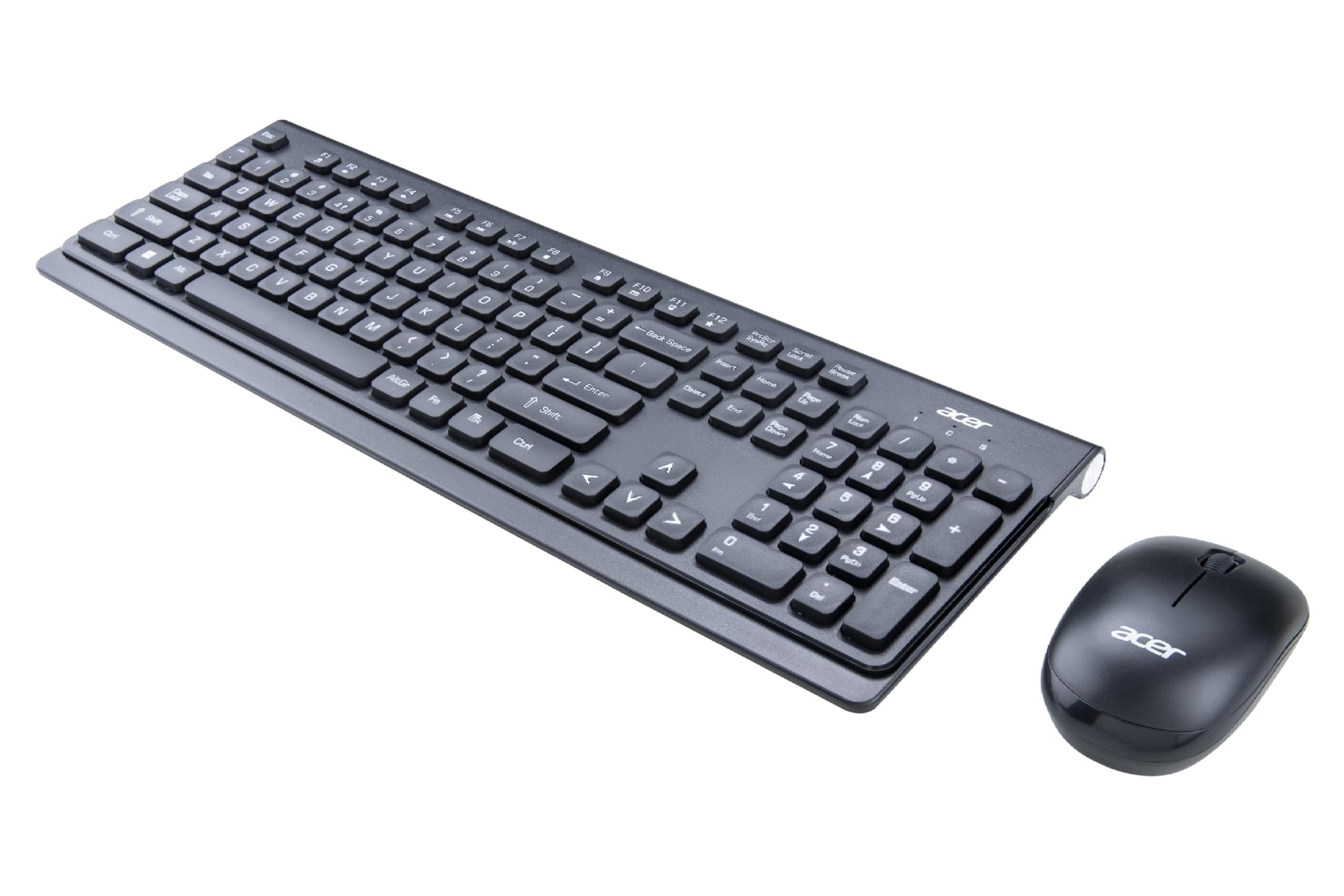 Acer Wireless Keyboard & Mouse Combo with Attractive Durable Design, 2.4GHz Nano Receiver, 10m Range, Indian Rupee Key Code, 1600 DPI, 10M Keystrokes Life for Microsoft Windows and Mac OS (White/Grey)