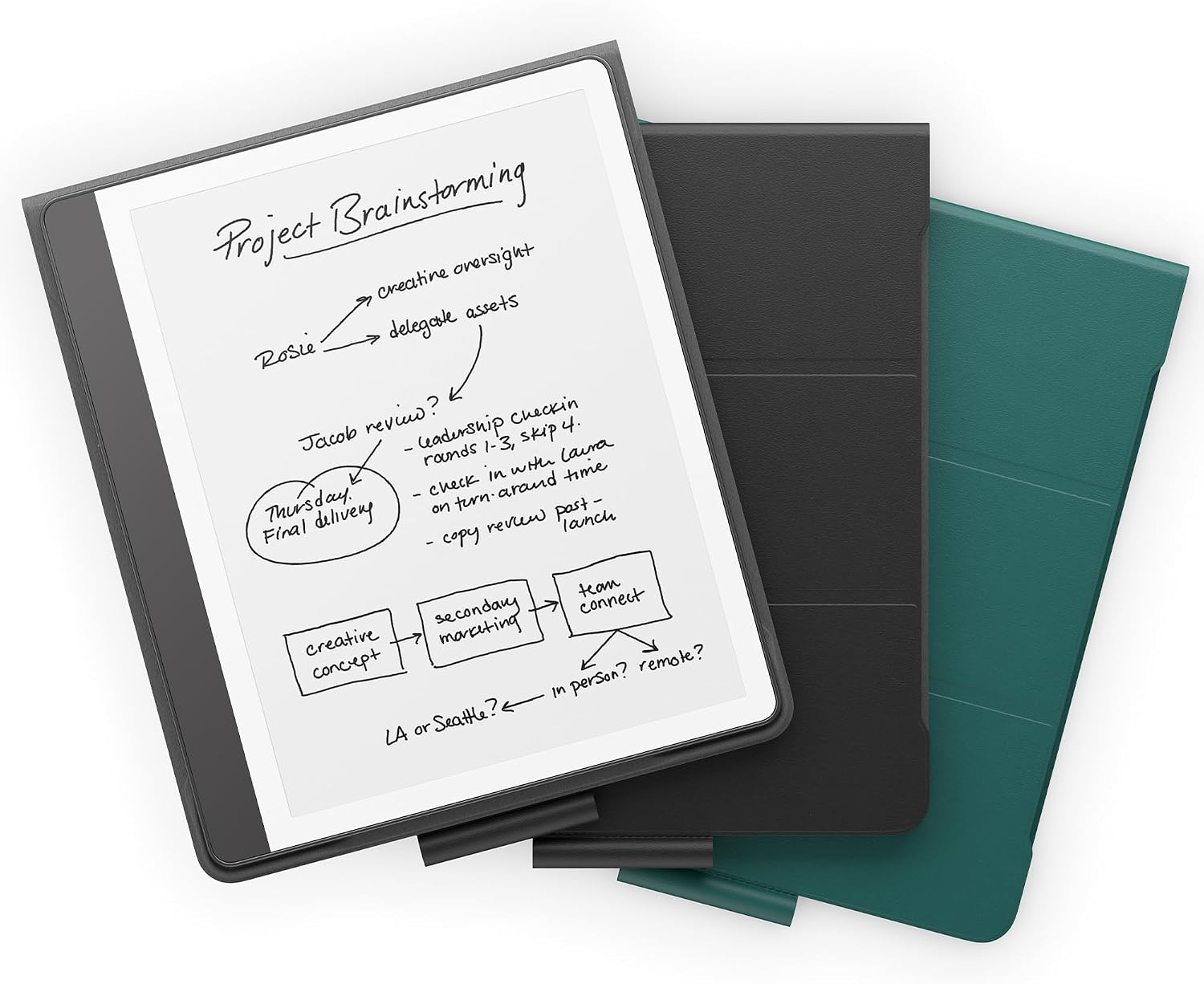 Plant-Based Leather Folio Cover with Magnetic Attach, Designed with Sustainability in Mind for Amazon Kindle Scribe