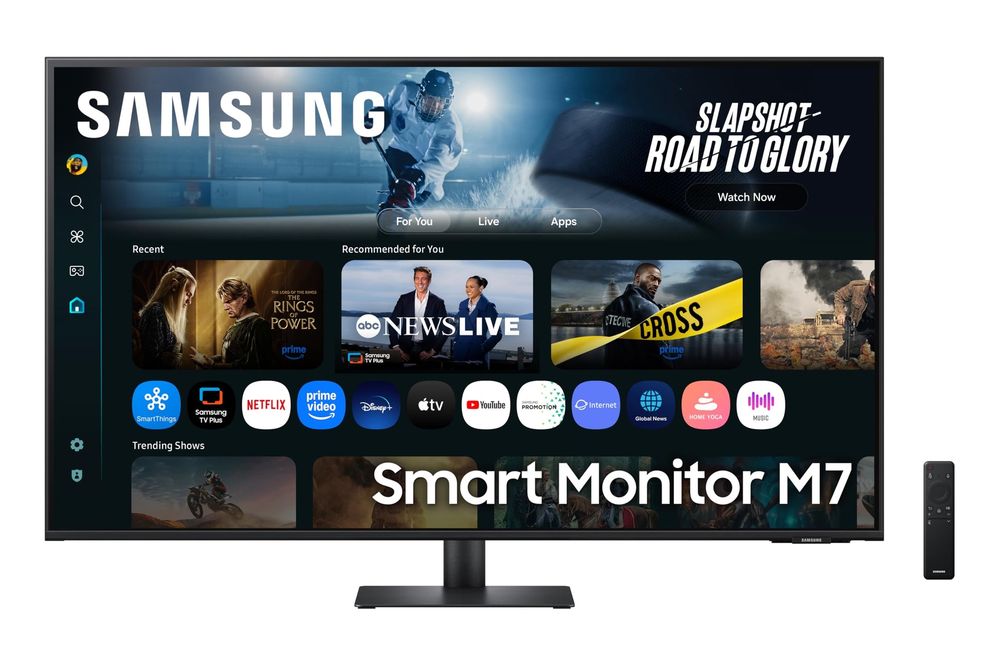Samsung 32" (80 cm) 4K M7 Vision AI Smart Monitor|UHD 3840 x 2160|Smart TV Experience with AI|Type-C|Apple AirPlay|Gaming Bar|Remote|Speakers|Wi-Fi|Bluetooth|AI Picture & Sound|LS32FM700UWXXL|Black