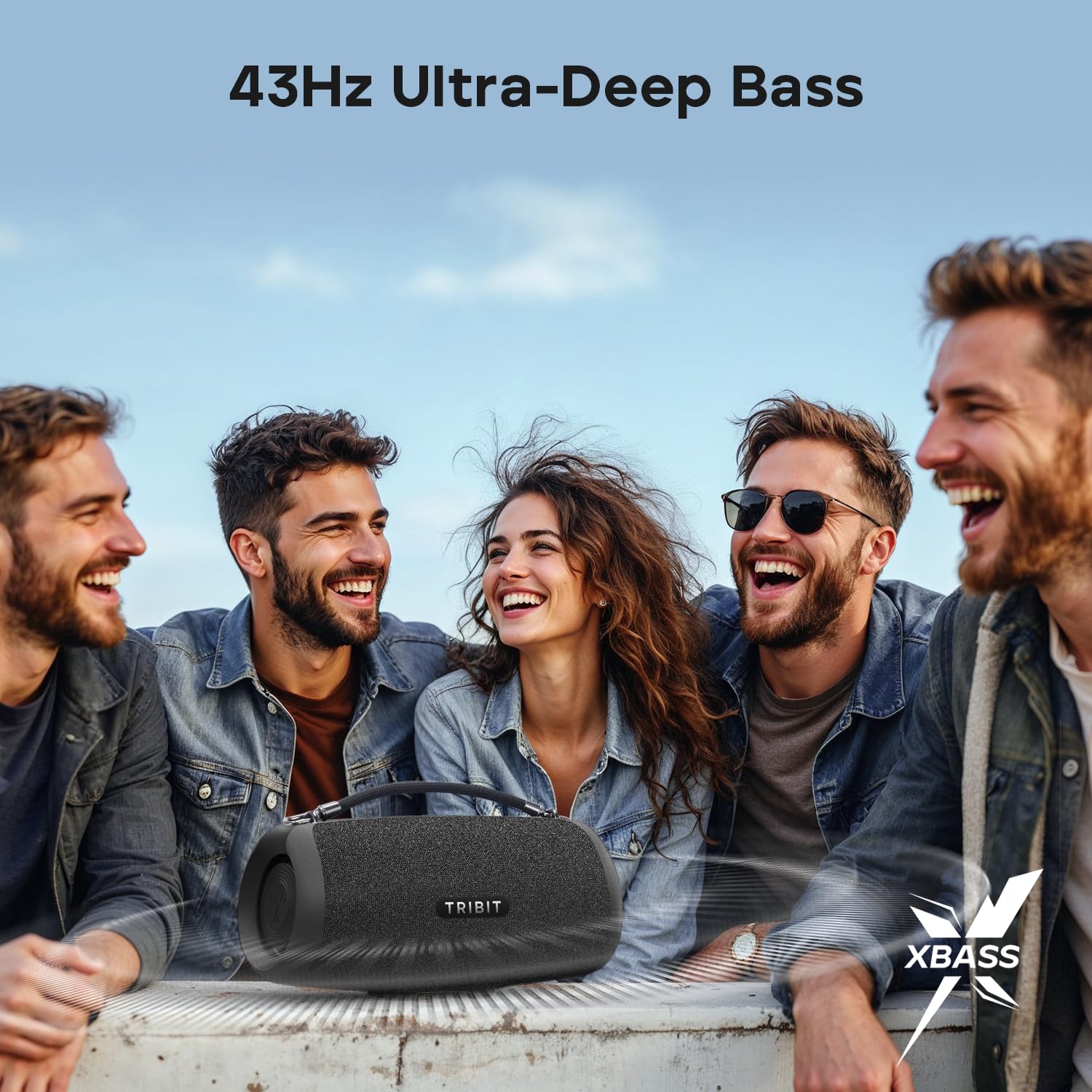 Tribit StormBox Lava Portable Bluetooth Speaker, 80W Loud Wireless Speaker, 24H Playtime, IP67 Waterproof, Bluetooth 5.4, Custom EQ, XBass, Built-in Mic, TWS Pairing for Camping/Beach/Party/Outdoor