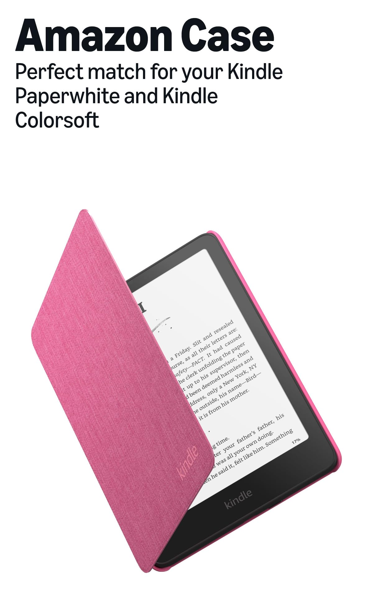 Amazon Kindle Paperwhite and Kindle Colorsoft Case, Lightweight and Water-Safe, Foldable Protective Cover - Fabric