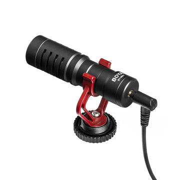 Boya by-MM1 Super-Cardioid Shotgun Microphone with Real Time Monitoring Compatible with iPhone/Android Smartphones, DSLR Cameras Camcorders for Live Streaming Audio Recording