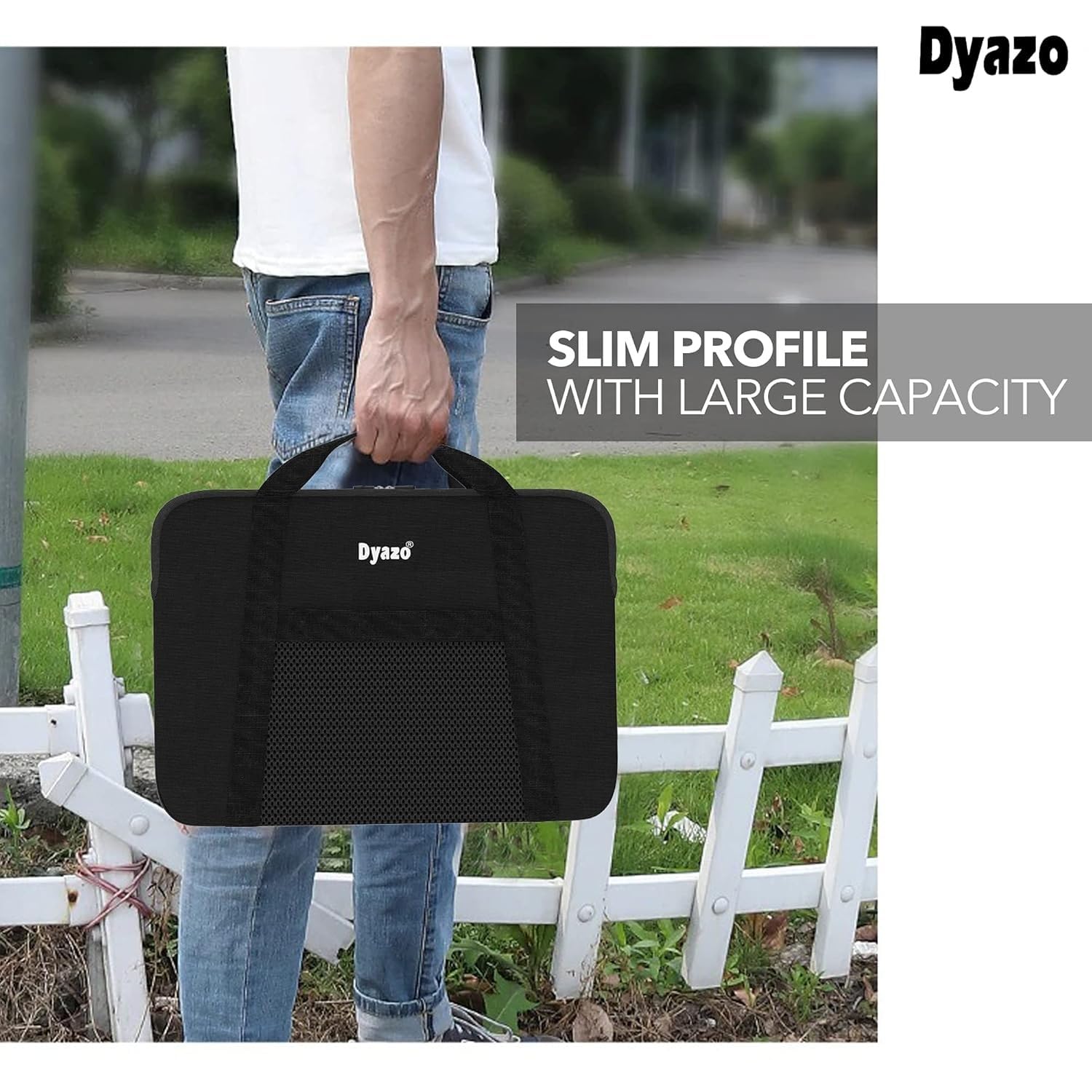 Dyazo 11 Inch- 11.6 Inch(29.4cm) Memory Foam Laptop Sleeve/Case Cover Briefcase/Carrying Bag/Pouch/Bag Skin Cover Compatible with Mac Book Air 11, I Pad Surface Pro 6 5 4 3, Black (DZ781)