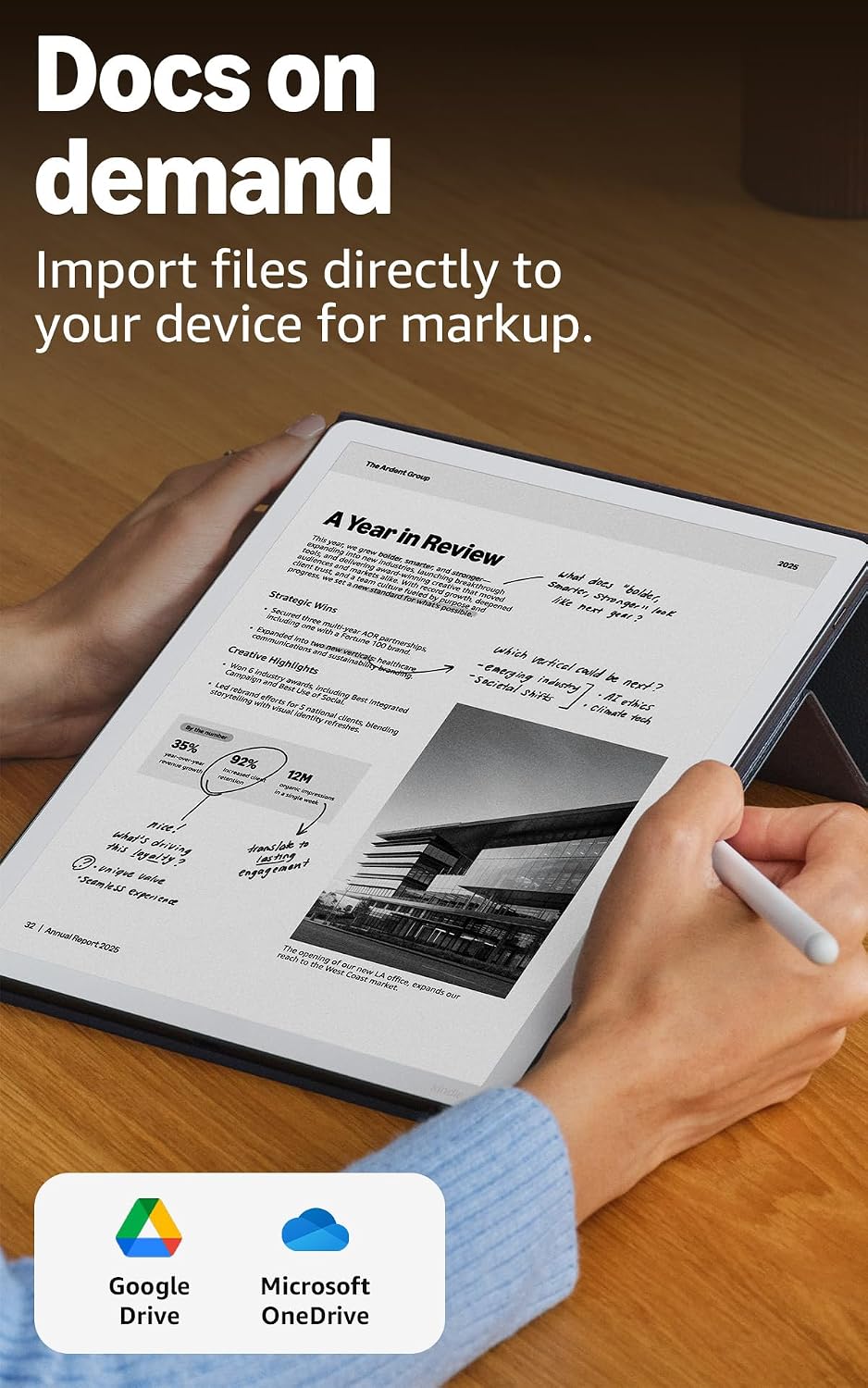 Amazon Kindle Scribe 64GB (newest model) — 11” paper-like display with front light — One notebook to replace them all — Write in notebooks, documents, and books. Includes Premium Pen - Graphite