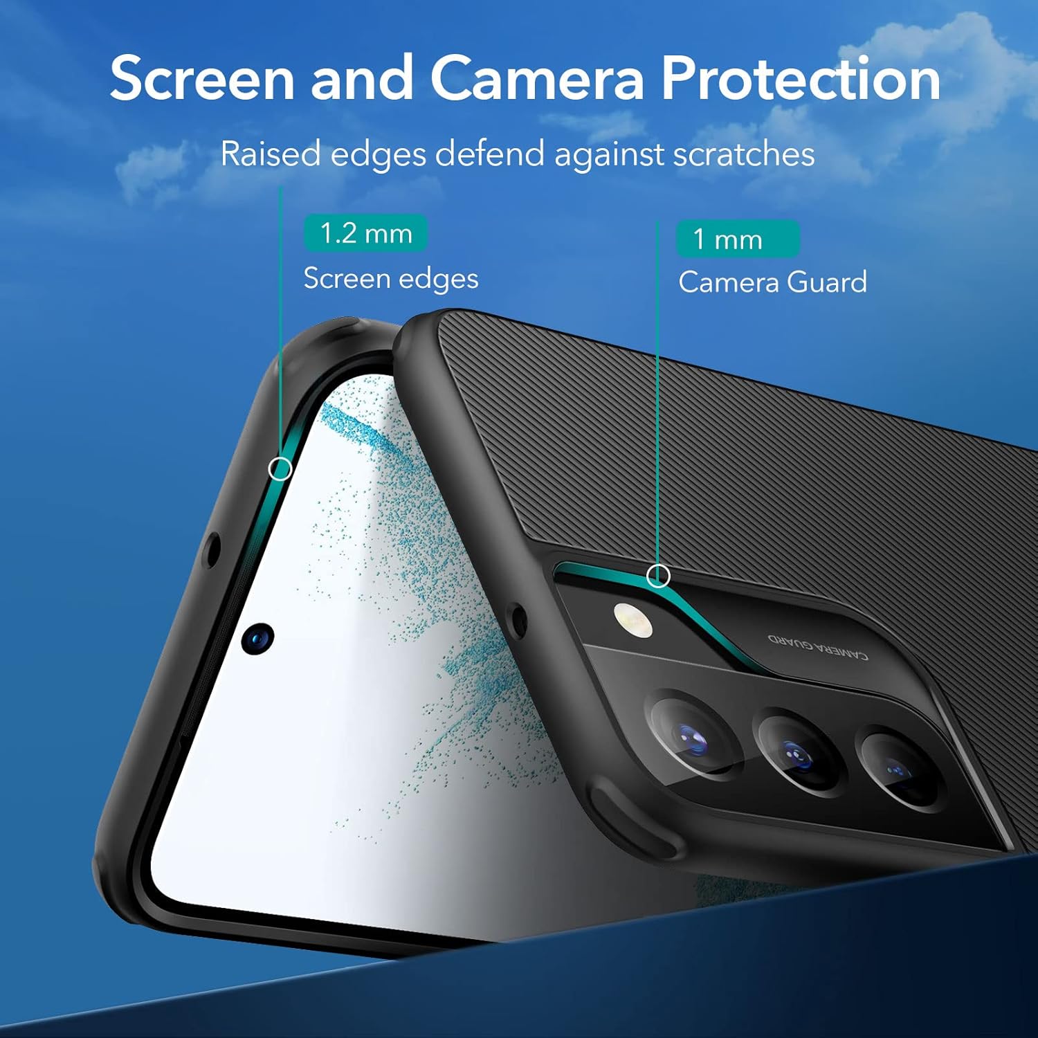 ESR for Samsung Galaxy S22 Case with Adjustable Stand, Military-Grade Drop Protection, 3 Stand Modes, TPU, Supports Wireless Charging, Slim Patented Metal Kickstand Phone Back Cover, Black
