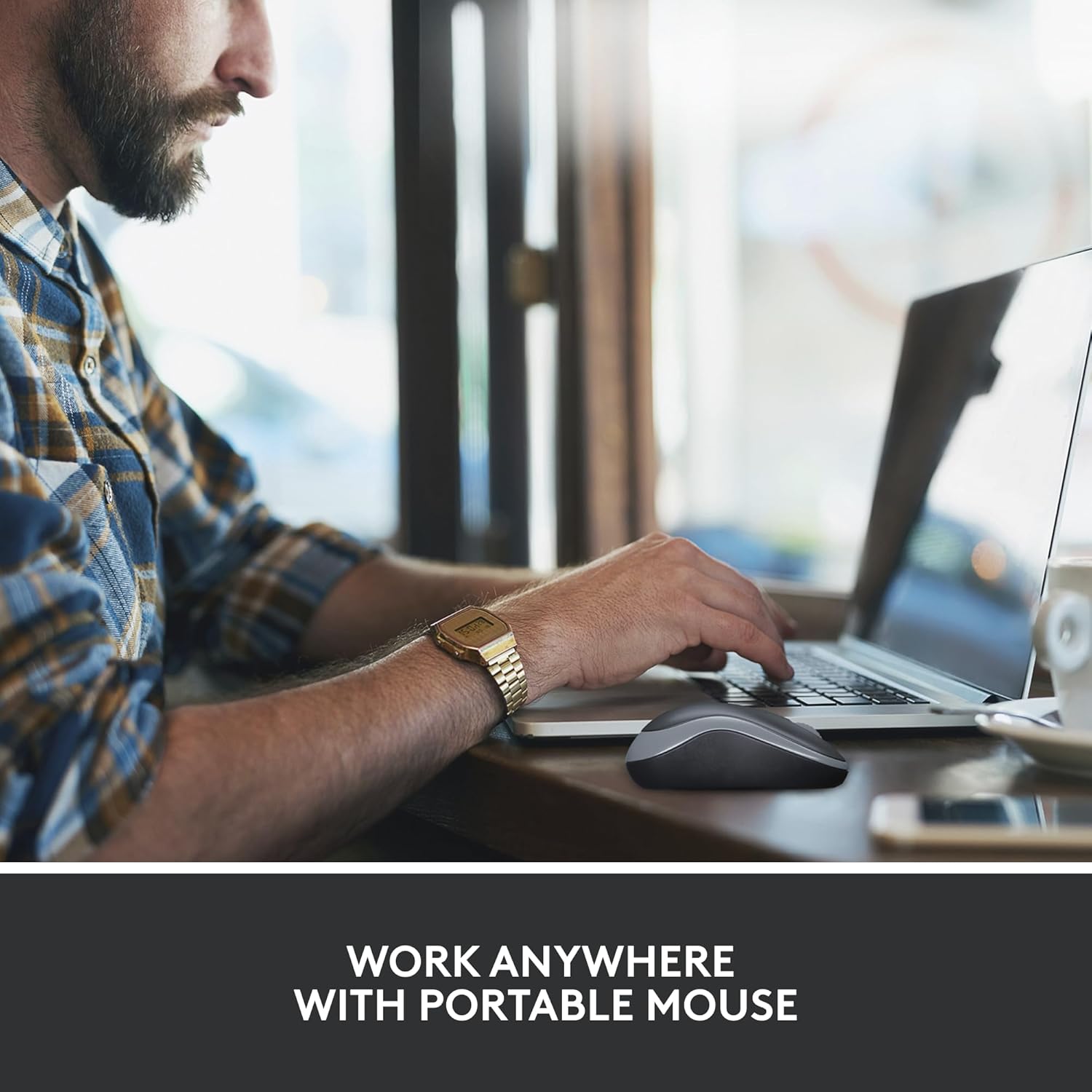 Logitech M186 Wireless Mouse, 2.4GHz with USB Mini Receiver, 3 Years Battery Life, 1000 DPI Optical Tracking, Ambidextrous, Compatible with PC, Mac, Laptop