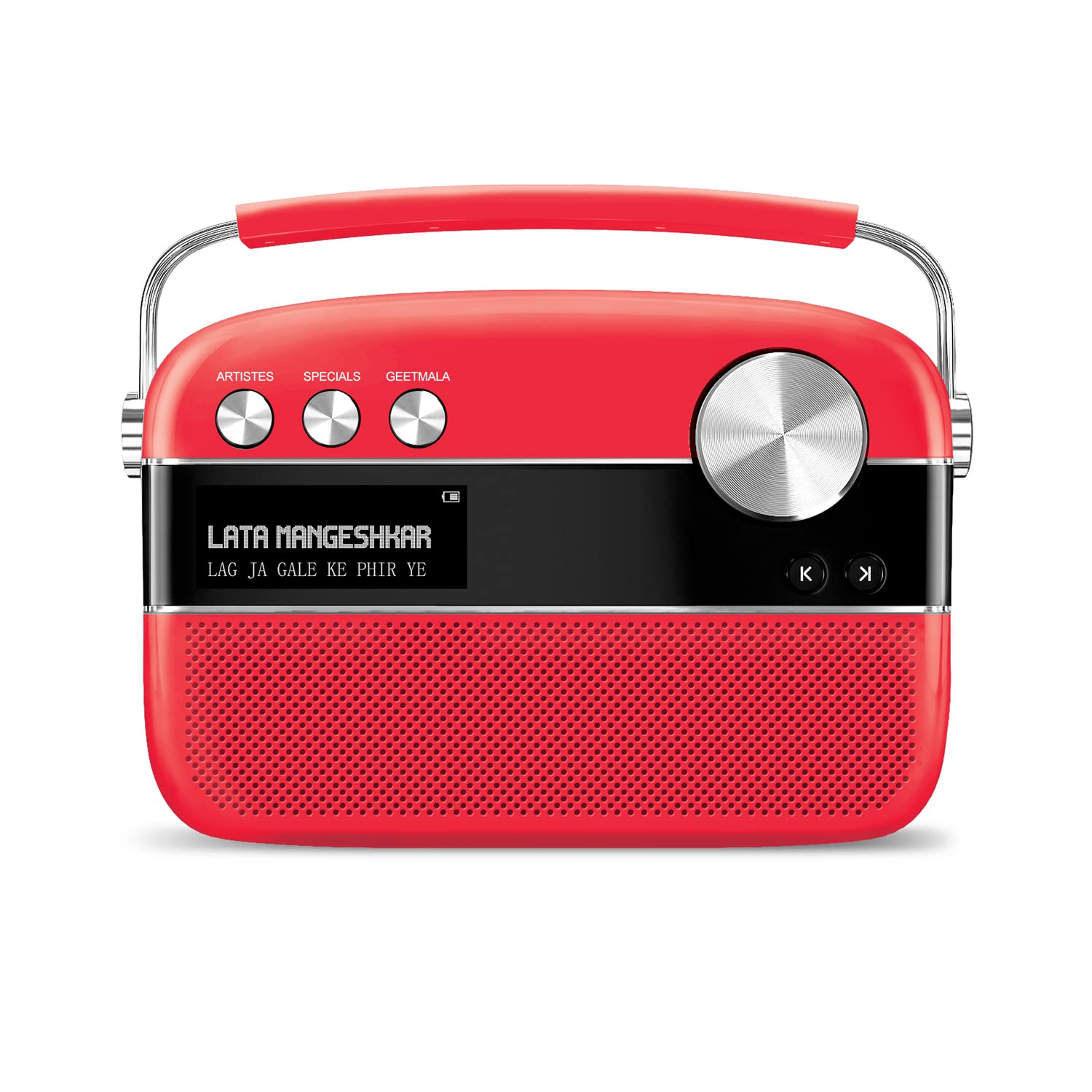 Saregama Carvaan Hindi - Portable Music Player with 5000 Preloaded Songs, FM/BT/AUX (Porcelain White)