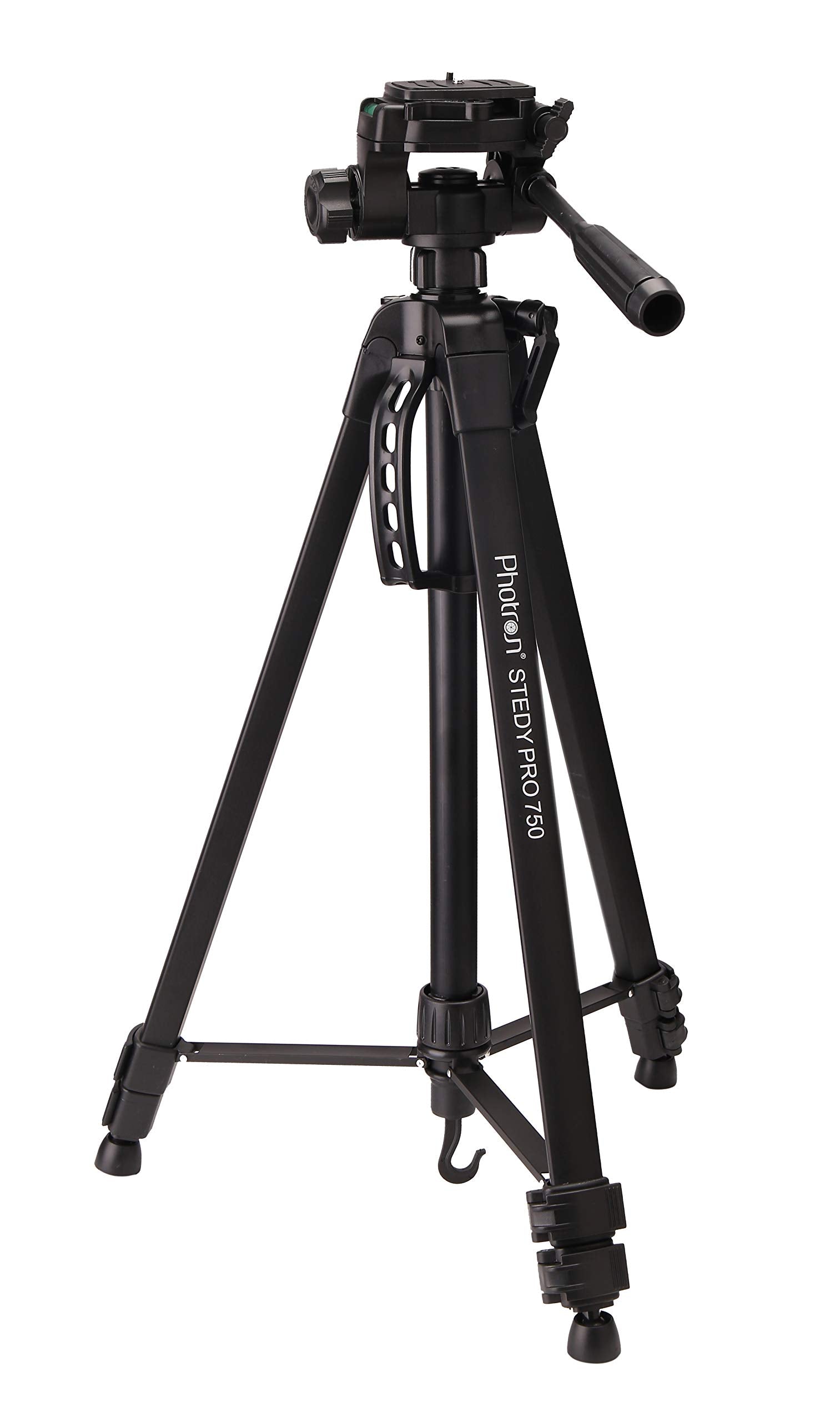 Photron STEDY PRO 550 Tripod with Mobile Holder for Smart Phone, DSLR, Mobile Phone | Maximum Operating Height: 1365mm | Weight Load Capacity: 2.5kg | Folded Height: 425mm, Case Included, Black