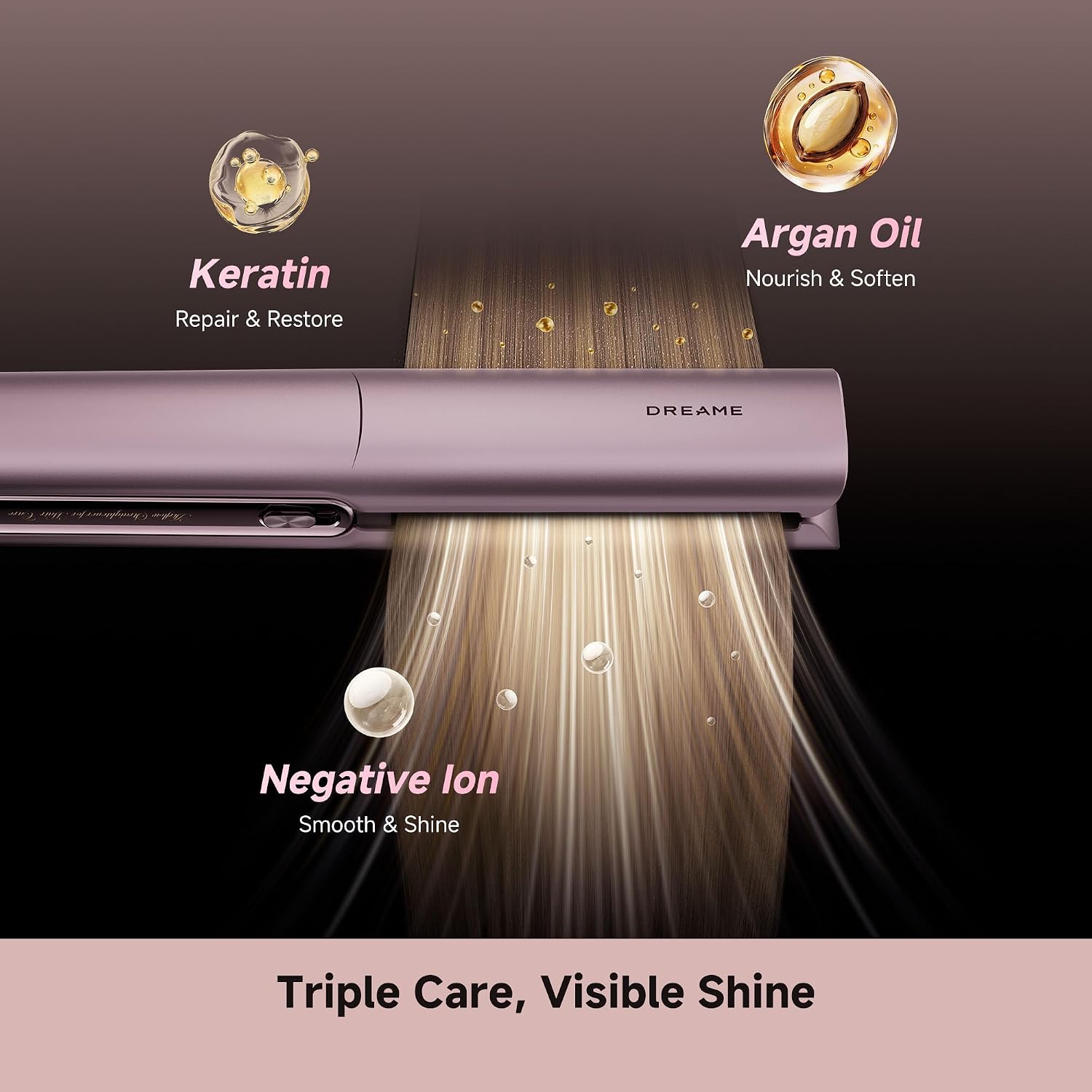DREAME Aero Straight Pro 2-in-1 Air Straightener, Dual Airflow Channel, AI Styling, Wet-to-Dry Straightening, 57°C Root Care Mode, Triple Hair Care, 110,000RPM Motor, Smart Display, Safe Operation