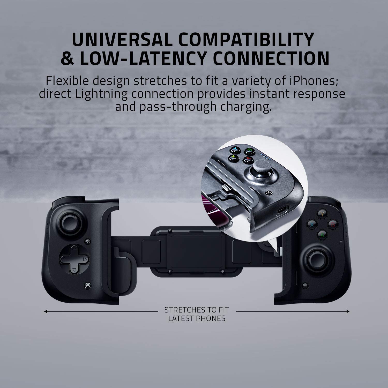 Razer Kishi - Wireless Gaming Controller for iPhone – Black - RZ06-03360100-R3M1
