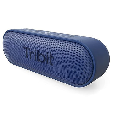 Tribit Updated Version XSound Go Wireless Bluetooth 5.3 Speakers with Loud Stereo Sound & Rich Bass 16W,24H Playtime,150 ft Bluetooth Range,Outdoor Lightweight IPX7 Waterproof,Built-in Mic(Blue)