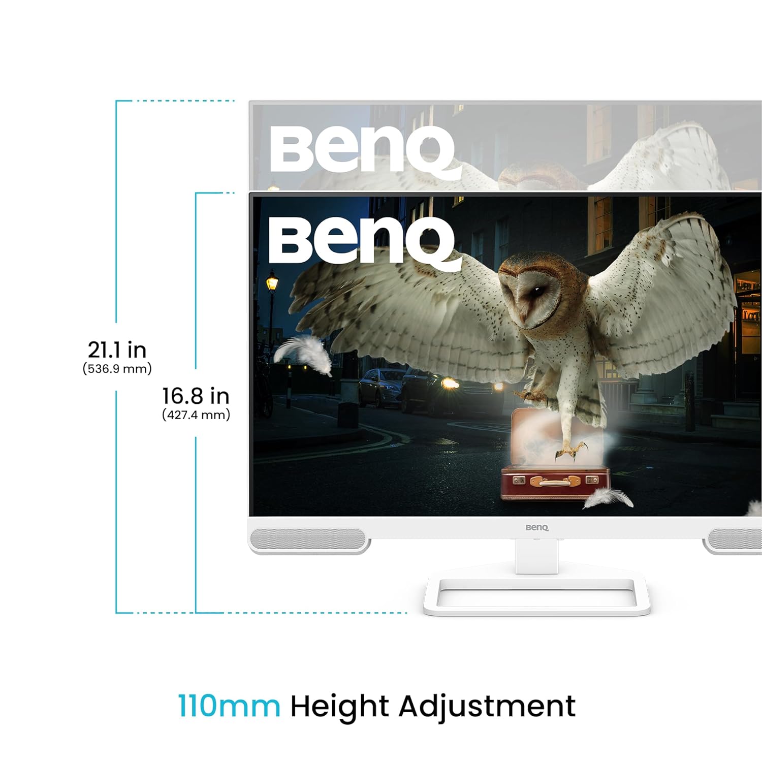 BenQ EW2790U 27” 4K UHD 3840x2160 Entertainment Monitor with 95% P3| AI Contrast| 5Wx2 treVolo Speakers| USB Type-C (65W PD)| 3xHDMI|USB Hub| Ergonomic Design|Display Pilot 2| Eye-Care (White)
