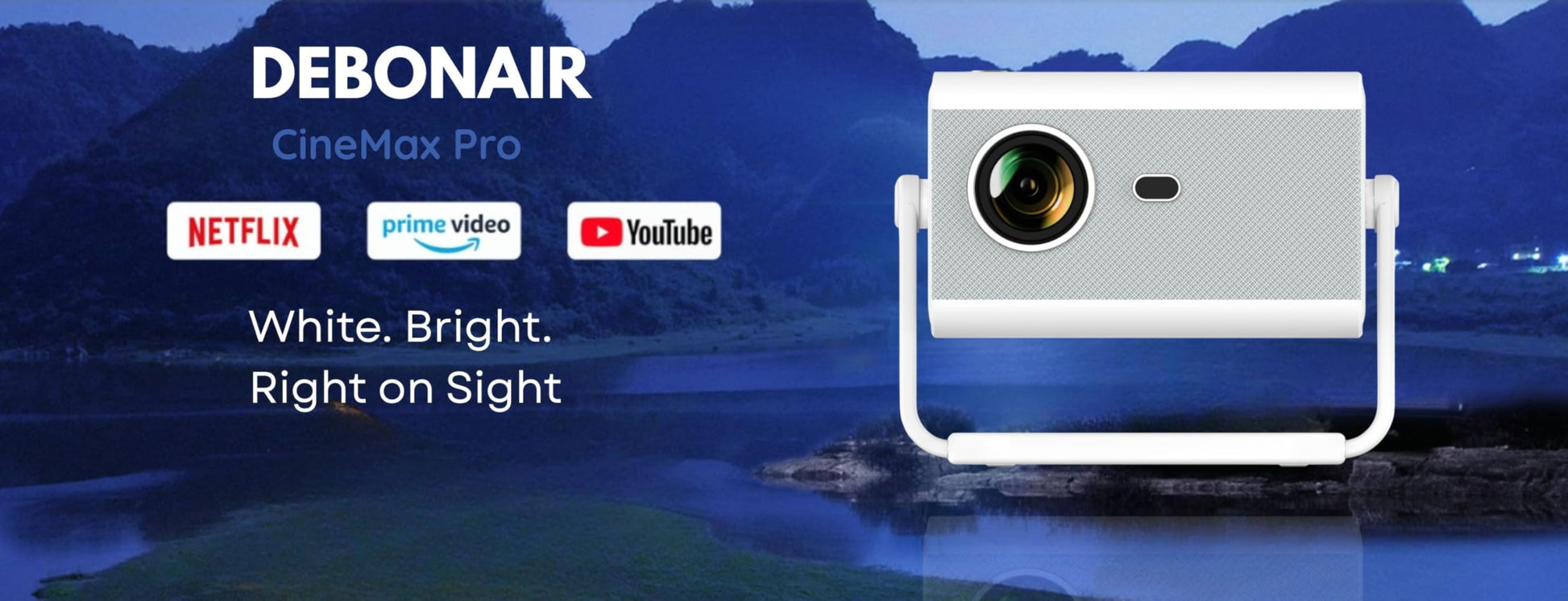 DEBONAIR Touch Play Full HD 1080p Smart Projector | World’s First Touchscreen with Auto (Focus+Screen Fit+Obstacle Avoidance) | Official Android | 11000 Lumens | HDMI USB| 10W Speaker Dual WiFi BT5.0