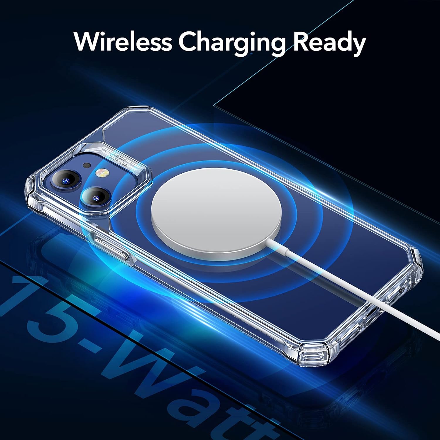 ESR Air Armor Compatible with iPhone 12/12 Pro Case,Military-Grade Drop Protection, TPU, Shock-Absorbing Corners, Anti-Yellowing Hard TPU Back, Scratch Resistant, Clear