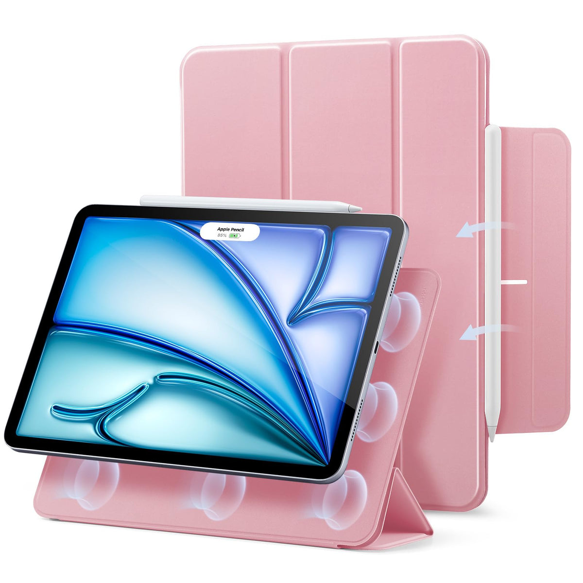 ESR for iPad Air 13 Inch Case M4/M3/M2, iPad Pro 12.9 Case, Grey