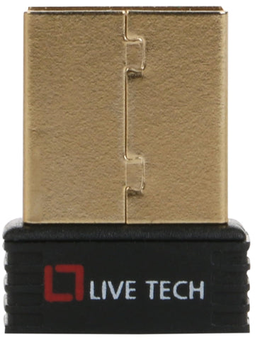 Live Tech Wd04 Nano 150 Mbps USB Wireless Adapter Dongle Gold Plated USB Real High Speed (with 4 Year Warranty) - Desktop
