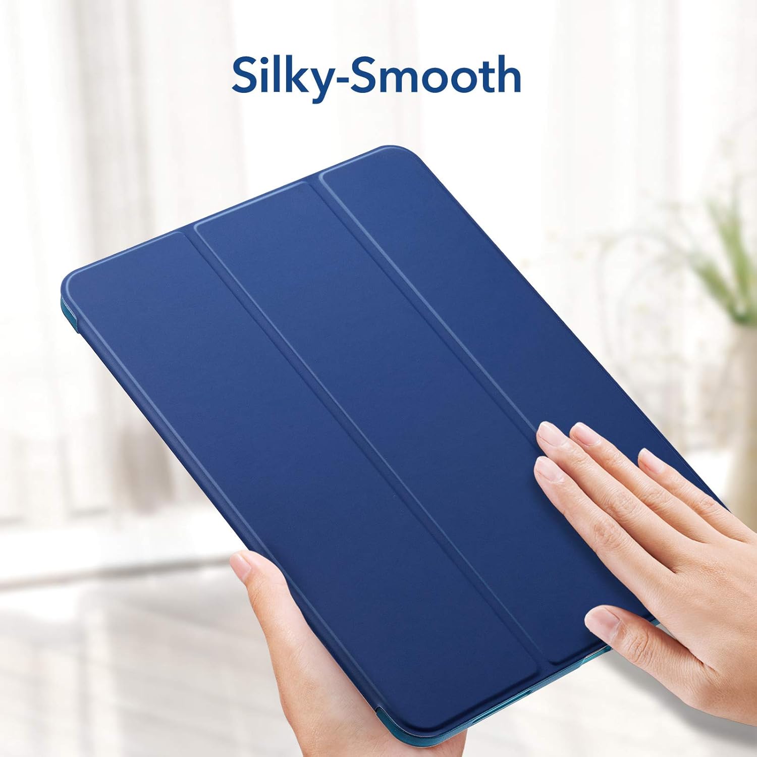 ESR for iPad Air 5th Generation Cover (2022) and iPad Air 4th Generation Cover (2020), Slim and Lightweight, Auto Sleep/Wake, Trifold Stand, Soft TPU Cover, iPad Air 5/4 Case, Navy Blue