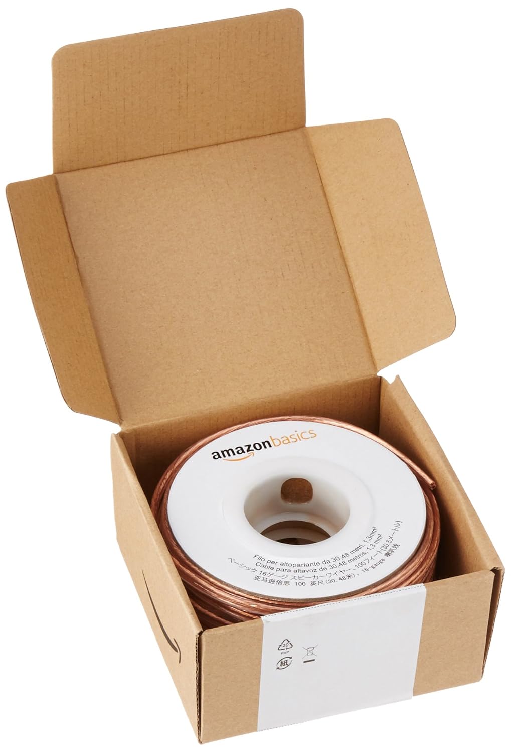 amazon basics 16-Gauge Speaker Wire - 100 Feet, Transparent