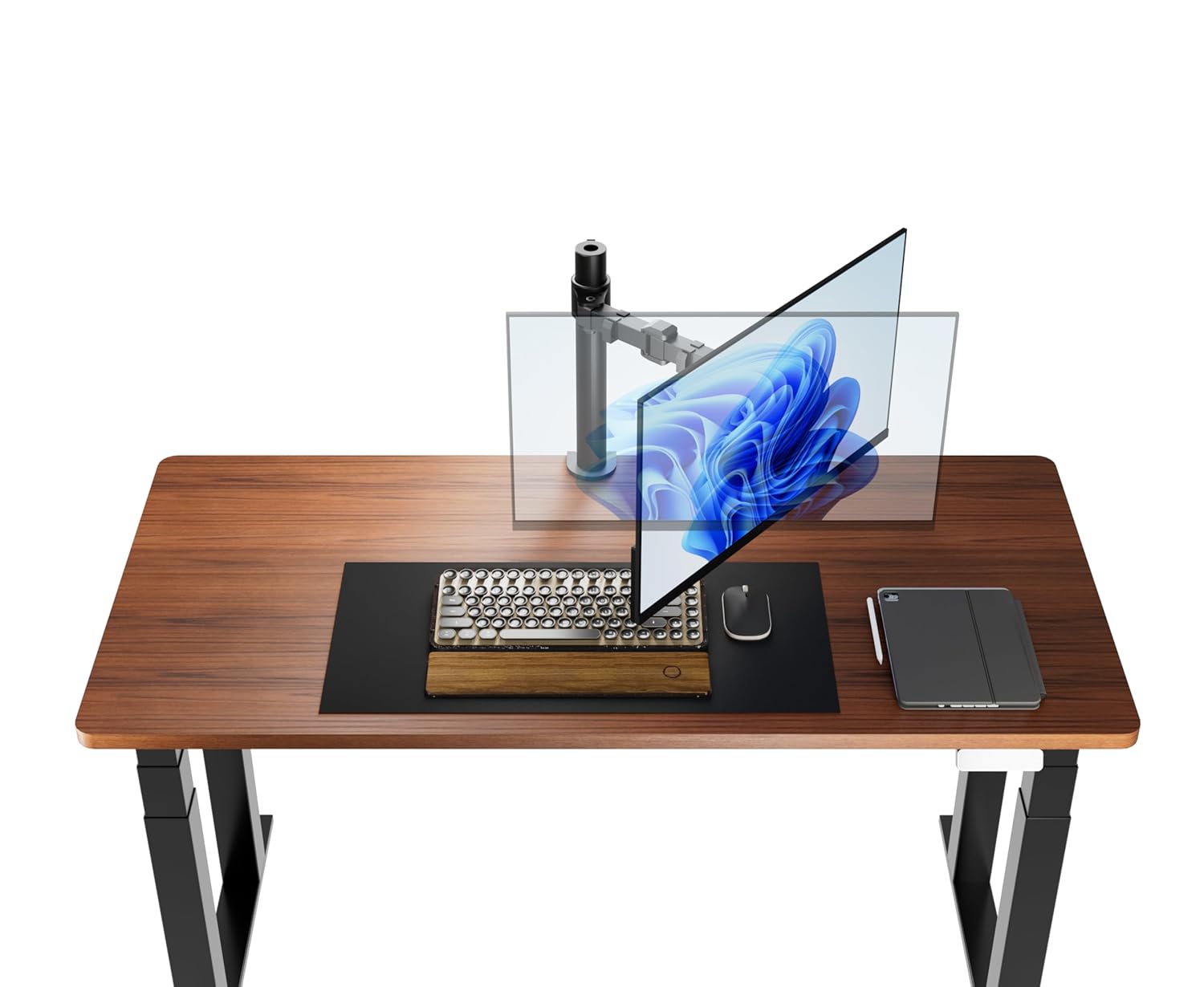 amazon basics Monitor Stand, Height Adjustable Arm Mount- Steel