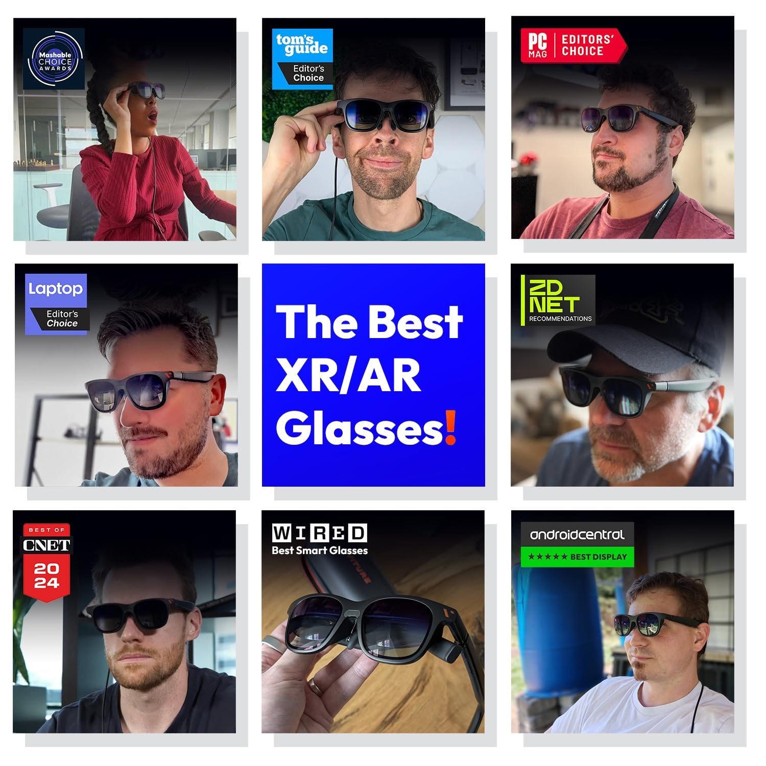 VITURE Pro XR/AR Glasses — 135" 120Hz Full HD UltraClarity Display, HARMAN Stereo Sound, Myopia Adjustments, Electrochromic Film, Smart Glasses for iPhone 15/Android/Mac/PC/Steam Deck/Gaming Consoles
