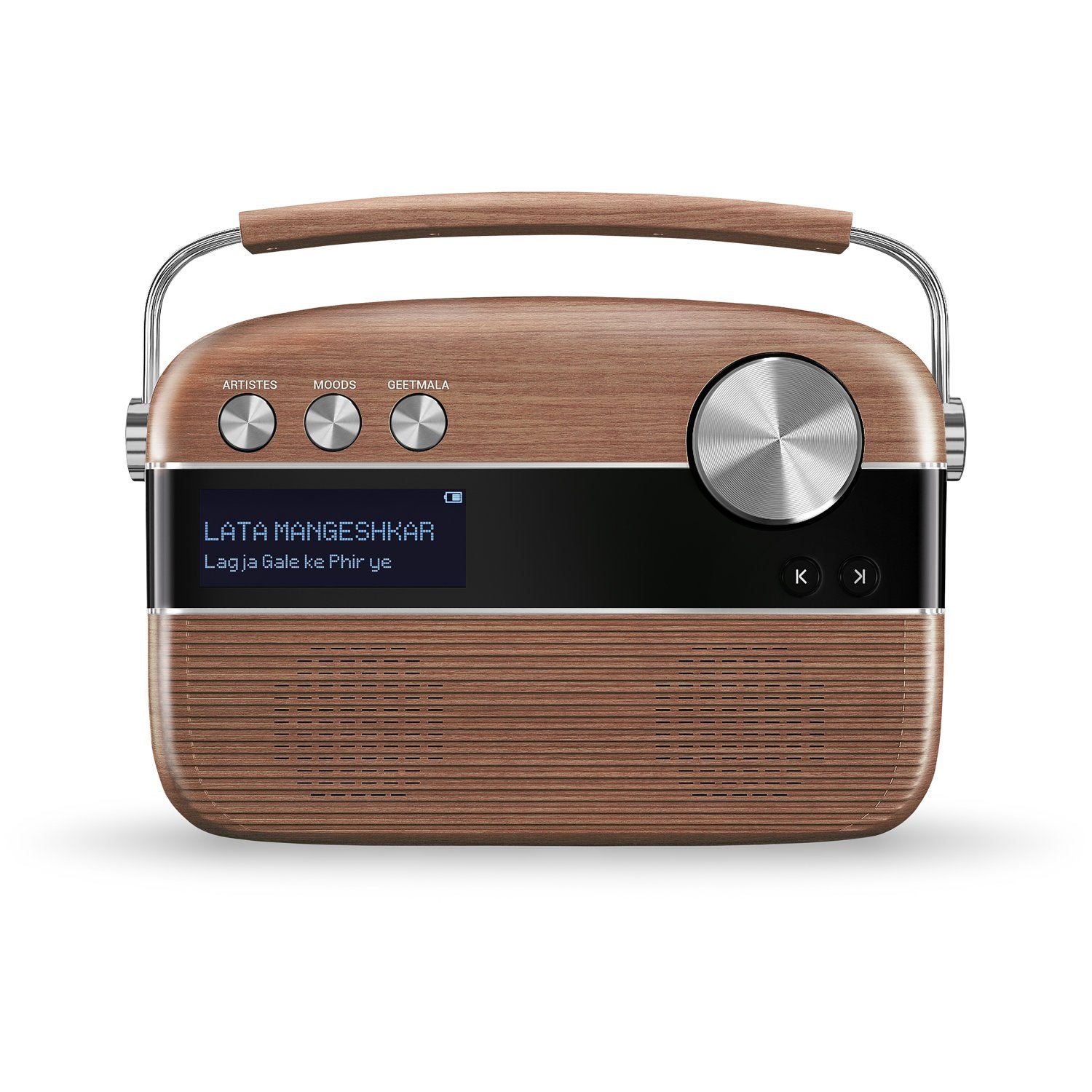 Saregama Carvaan Hindi - Portable Music Player with 5000 Preloaded Songs, FM/BT/AUX (Porcelain White)