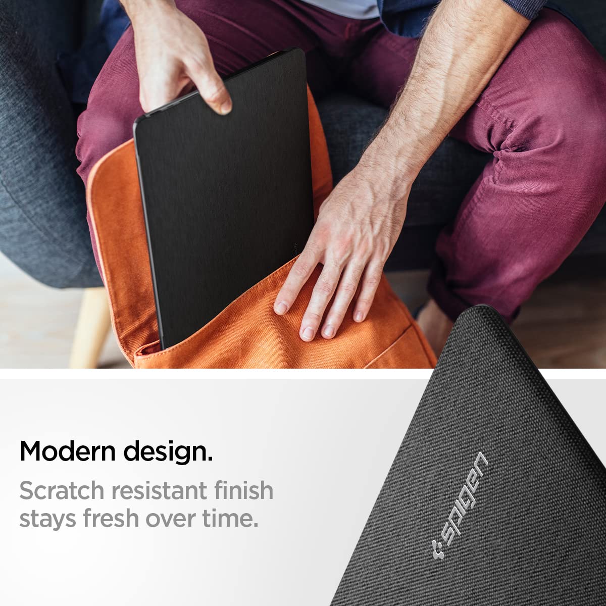 Spigen Urban Fit Designed for New MacBook Pro 14 inch Hard Shell Case with M4/Pro/Max (2024) and M3/M2/M1/Pro/Max (2023-2021) - Black
