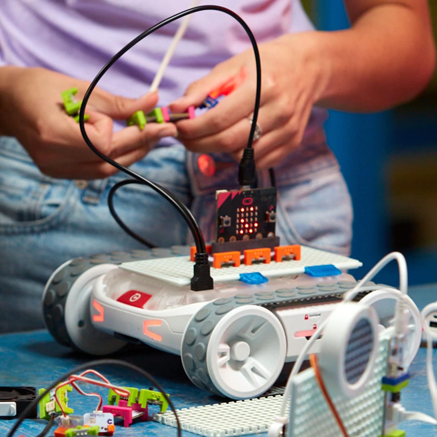 Sphero littleBits RVR+ Topper Kit - Program Both littleBits and RVR+ in The Same Platform - Microsoft MakeCode or Micro:bit Python Editor