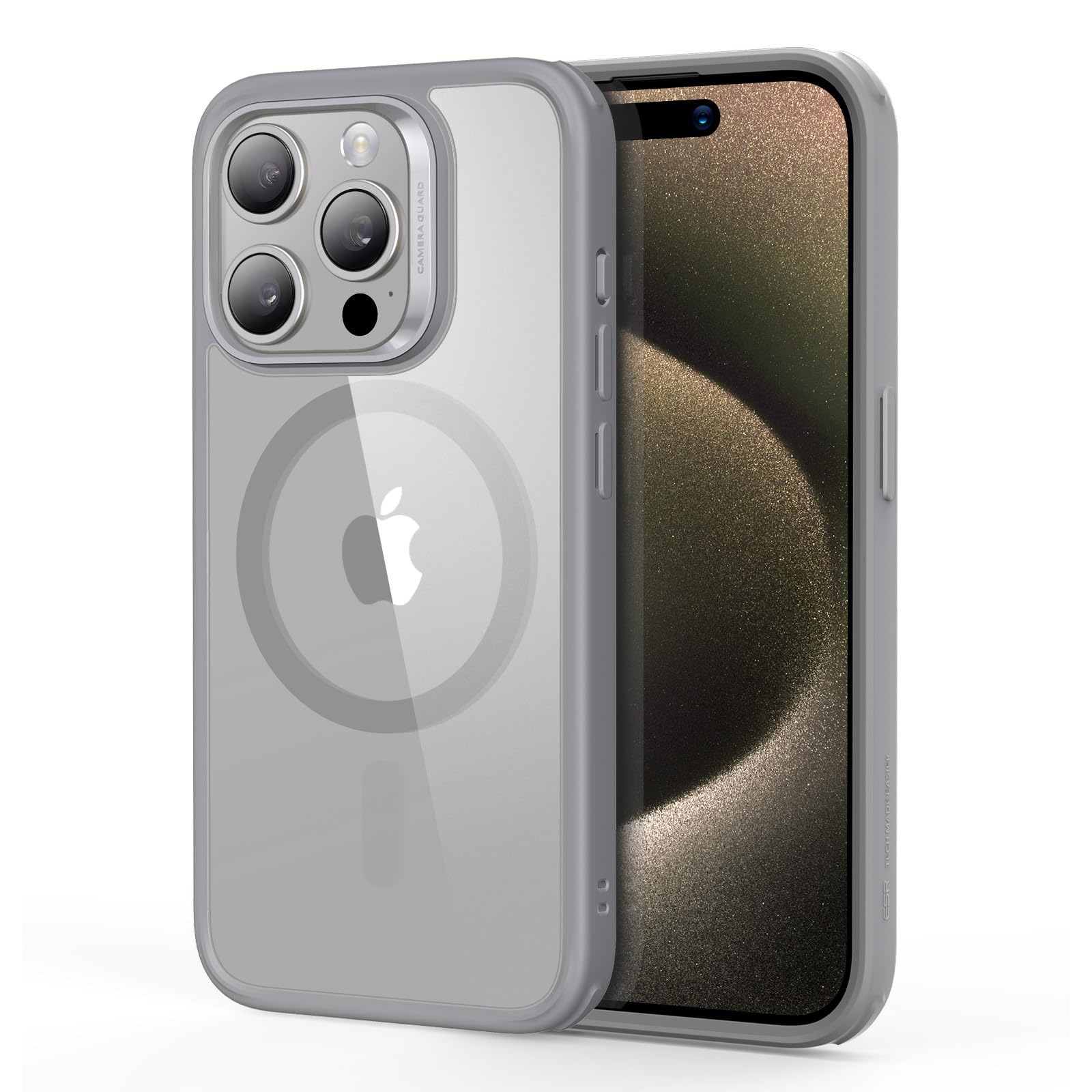 ESR For iPhone 15 Pro Max Case,Compatible With Magsafe,Military-Grade Case Protection,Yellowing Resistant,Scratch-Resistant TPU Back,Magnetic Phone Case For iPhone 15 Pro Max,Classic Series,Clear