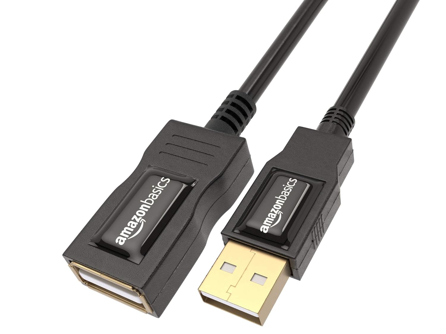 AmazonBasics USB 2.0 Extension Cable - A-Male to A-Female for Personal Computer, Printer - 9.8 Feet (3 Meters, Black)