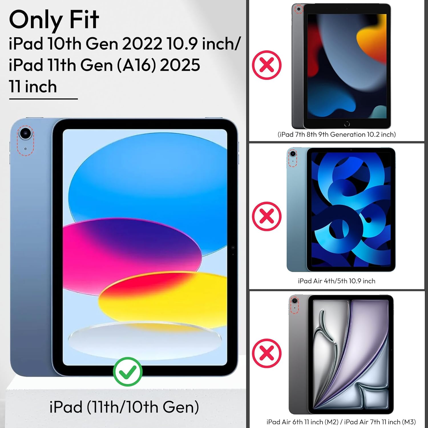 Robustrion Tempered Glass for iPad 11th Generation (A16) / iPad 10th Generation Screen Protector Guard for iPad 11th Gen 11 inch / 10th Gen 10.9"