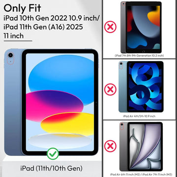 Robustrion Tempered Glass for iPad 11th Generation (A16) / iPad 10th Generation Screen Protector Guard for iPad 11th Gen 11 inch / 10th Gen 10.9"