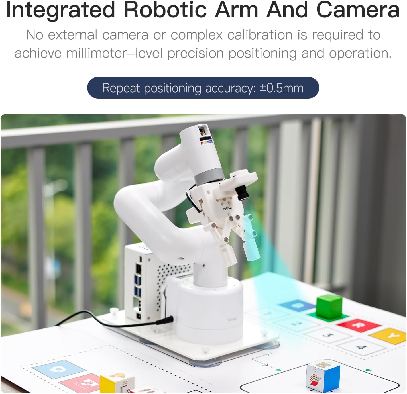 Yahboom 7Axis Collaborative Robot Arm for Jetson Orin NX Super 16GB 157TOPS AI Visual Recognition, Movelt, APP Control,ROS Education with Adaptive Gripper