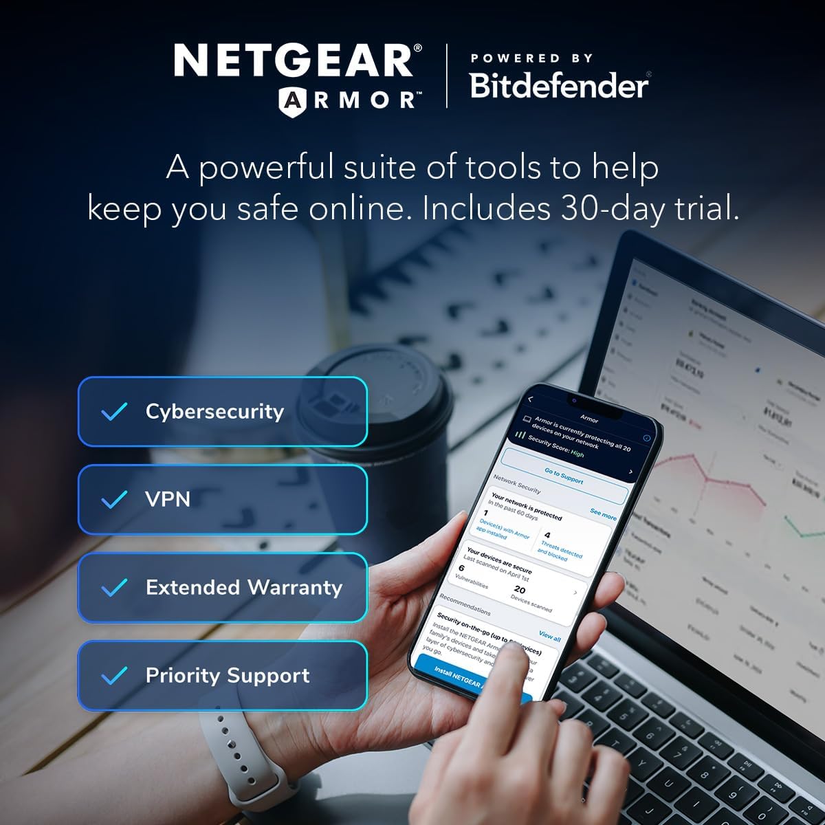 NETGEAR Nighthawk Dual-Band WiFi 7 Router (RS90) – Router Only, BE3600 Wireless Speed (up to 3.6 Gbps) - Covers up to 2,000 sq. ft., 50 Devices – 2.5 Gig Internet Port - Free Expert Help