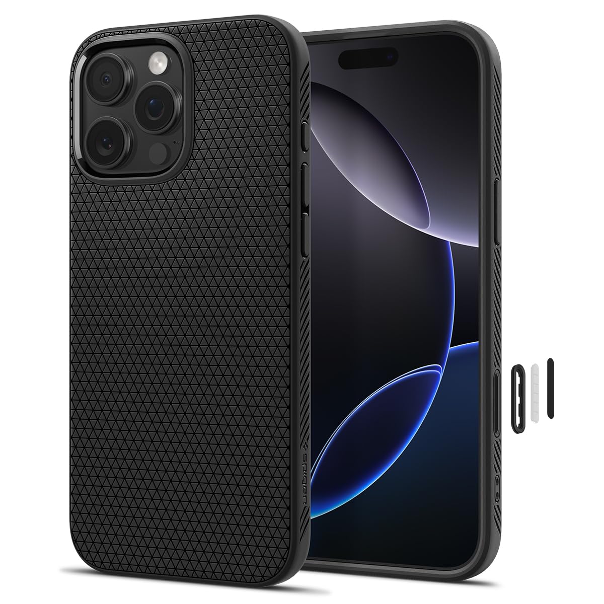 Spigen Liquid Air T MagFit Back Cover Case for iPhone 16 Pro Max, MagSafe Compatible, Camera Control Button - PC+TPU | Matte Black