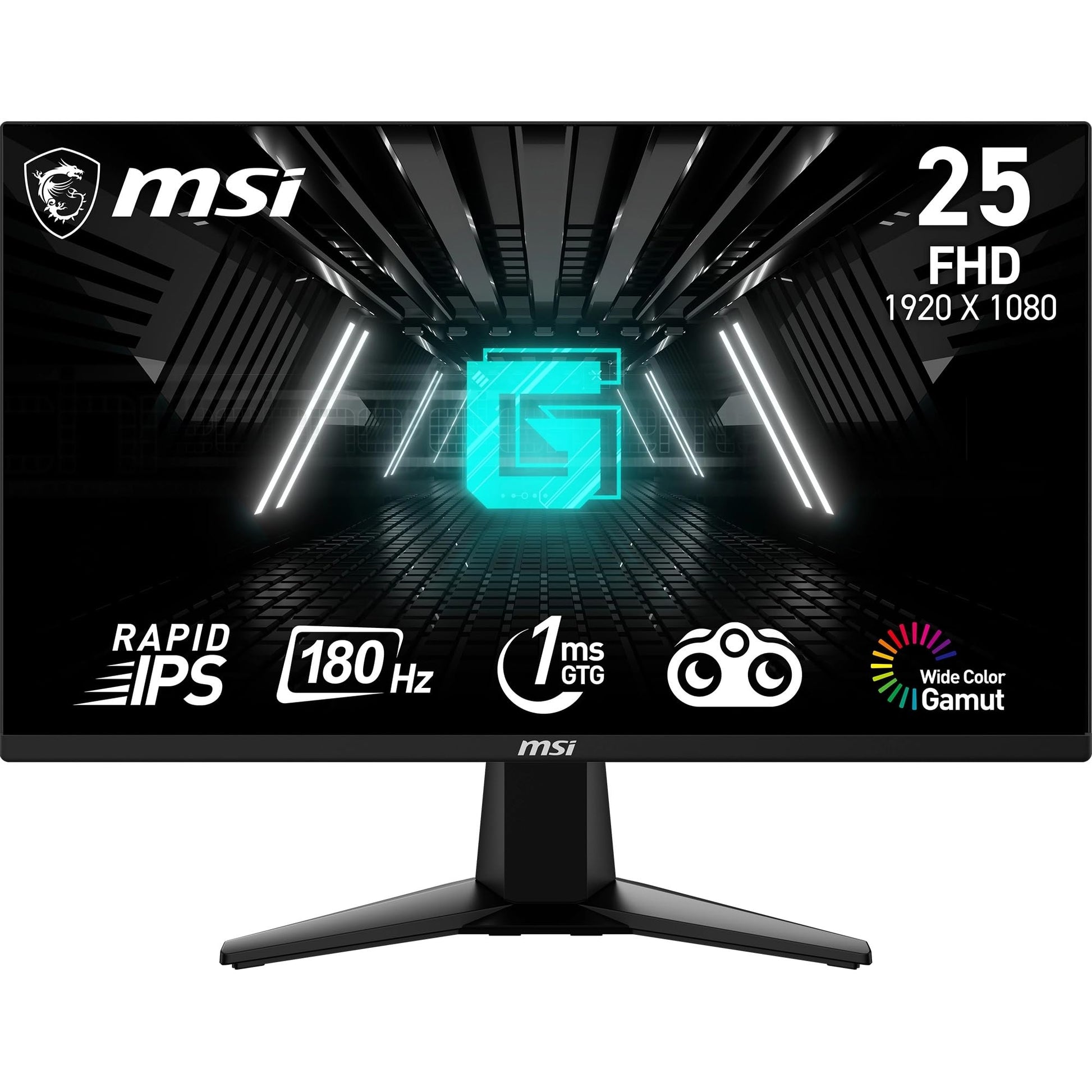 MSI MAG 275F 27 Inch FHD Gaming Monitor - 1920 x 1080 Rapid IPS Panel, 180 Hz / 0.5ms (GtG, Min.),115% sRGB Colour Gamut, Frameless Design, HDR Ready - DisplayPort 1.4, HDMI™