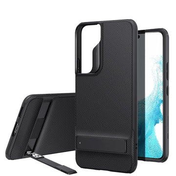 ESR for Samsung Galaxy S22 Case with Adjustable Stand, Military-Grade Drop Protection, 3 Stand Modes, TPU, Supports Wireless Charging, Slim Patented Metal Kickstand Phone Back Cover, Black