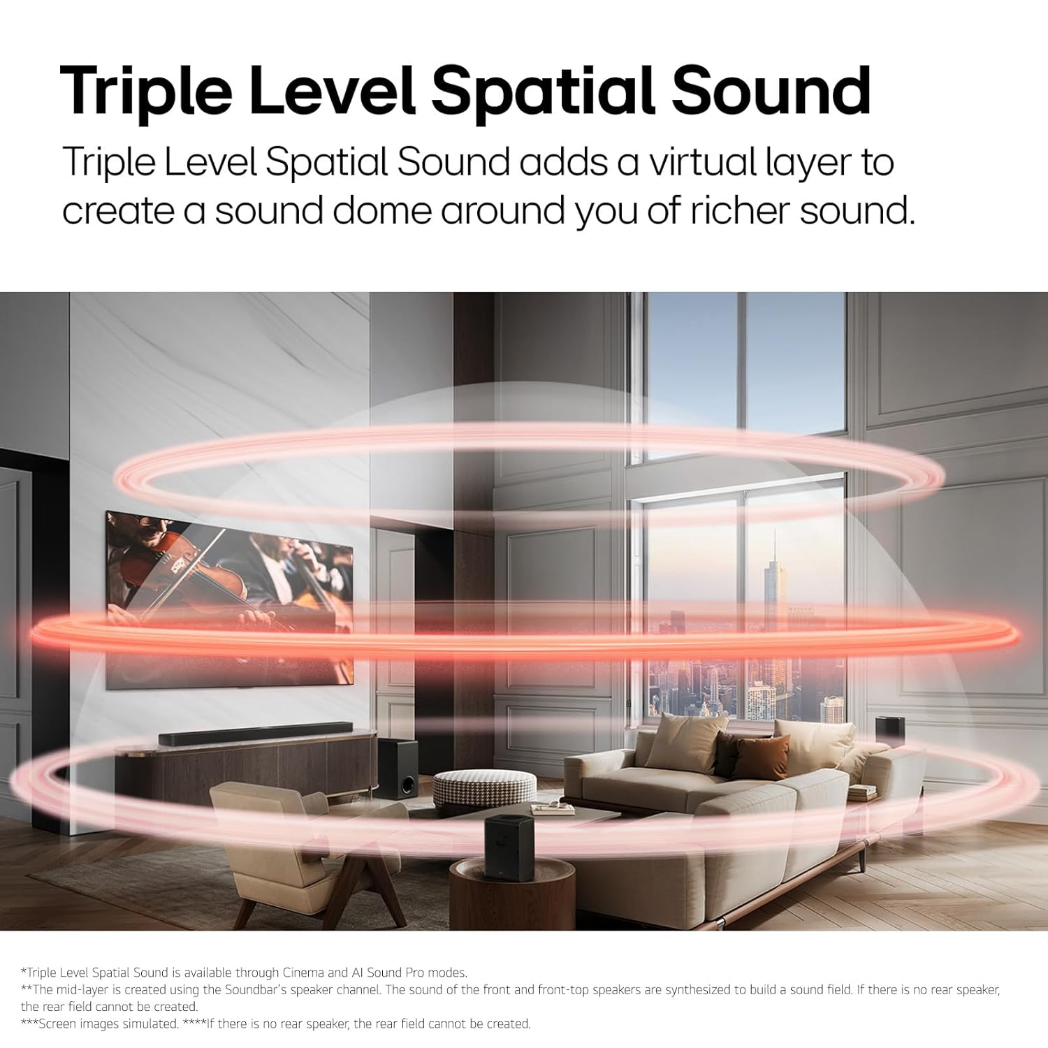 LG New Launch SQ75TR, 600W, 5.1.1Ch, Dolby Atmos, Center Up-Firing Speaker, AI Sound Pro, Wow Synergy, Wireless Subwoofer, Rear Speaker Inbuilt Receiver, QNED Matching Bracket Inside (2024 QNED TV)