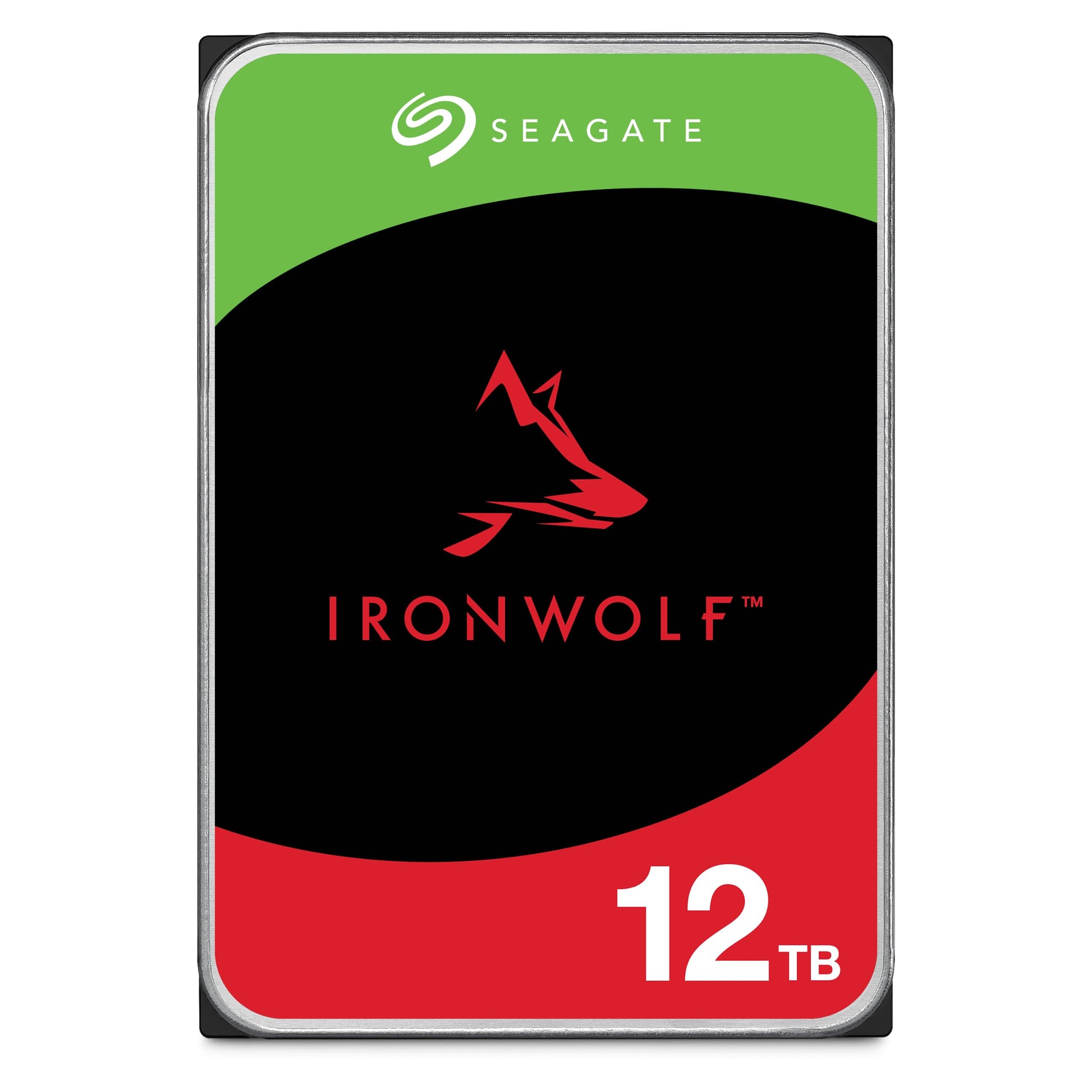 Seagate IronWolf Pro, 12 TB, Enterprise NAS Internal HDD –CMR 3.5 Inch, SATA 6 Gb/s, 7,200 RPM, 256 MB Cache for RAID Network Attached Storage (ST12000NT001)