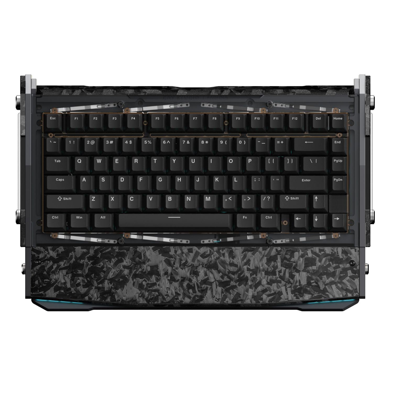 Black Diamond 75 v2 RGB Wireless Mechanical Gaming Keyboard, 2.4G 2ms Latency, Tri-Mode Connection, Leaf Spring Mount, Custom Internals, Hotswapable Switch