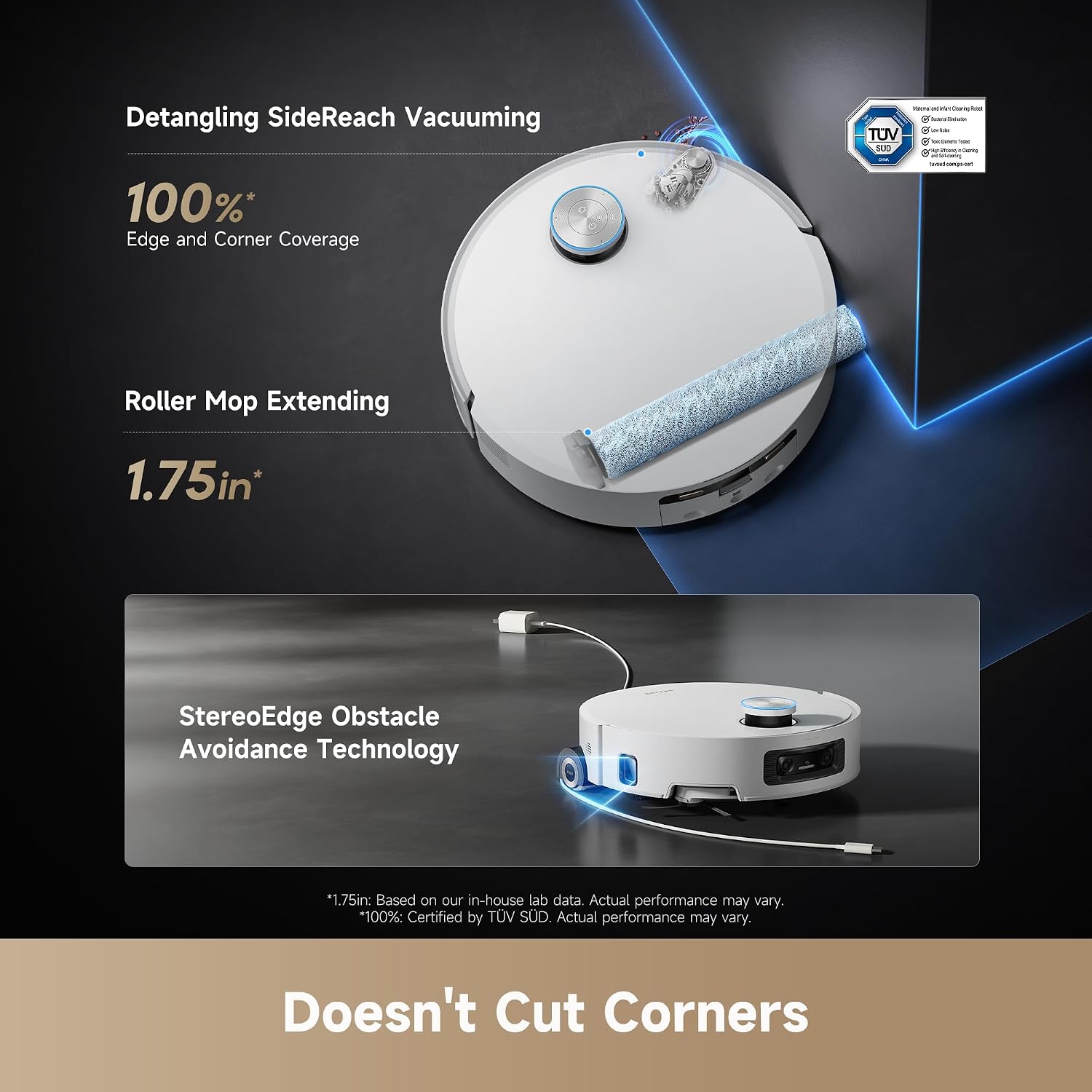 dreame Aqua10 Ultra Roller Robot Vacuum and Mop, AquaRoll Mopping | 30,000Pa Suction, AI Camera & LIDAR Avoidance Tech, Heat-Washes & Dries, Extendable Roller Mop, Carpet Protection