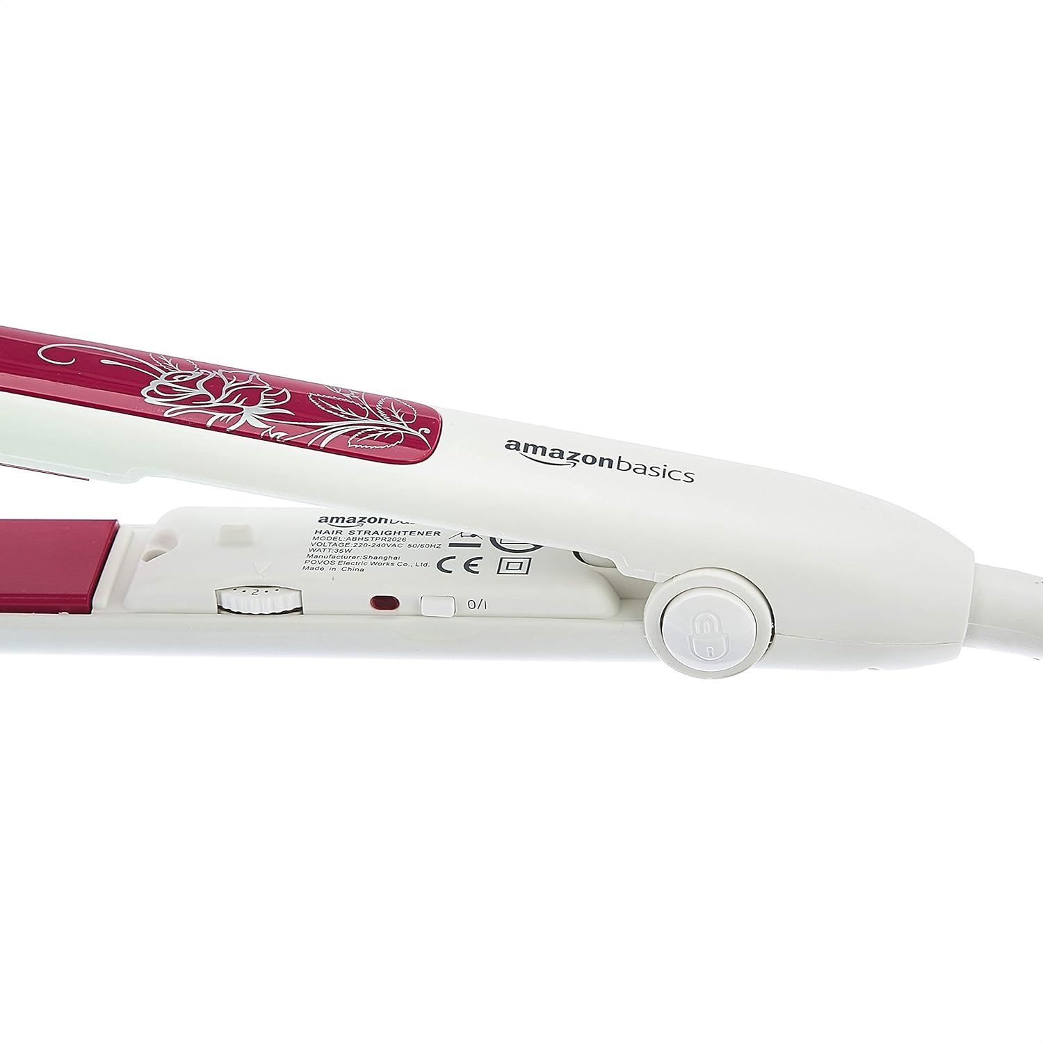 amazon basics Hair Straightener (ABHSTPR2026) with Ion Function, Ceramic Coated Plates and Temperature Control