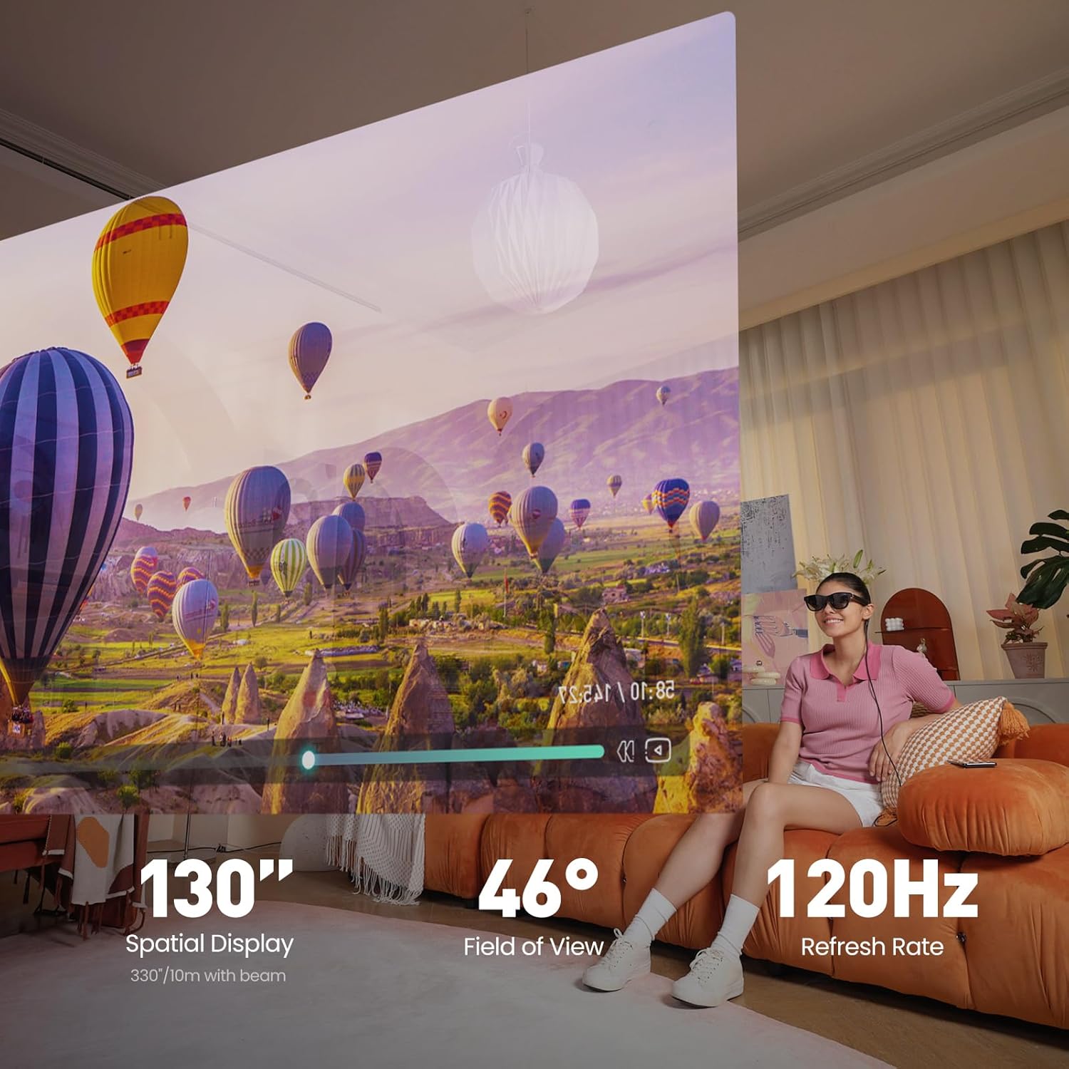 XREAL Air 2 AR Glasses, 130" Wearable Display with All-Day Comfort, 72g 120Hz 1080P, Ideal for Gaming, Streaming, Smart Glasses, Best TV/Projector/Monitor Alternative