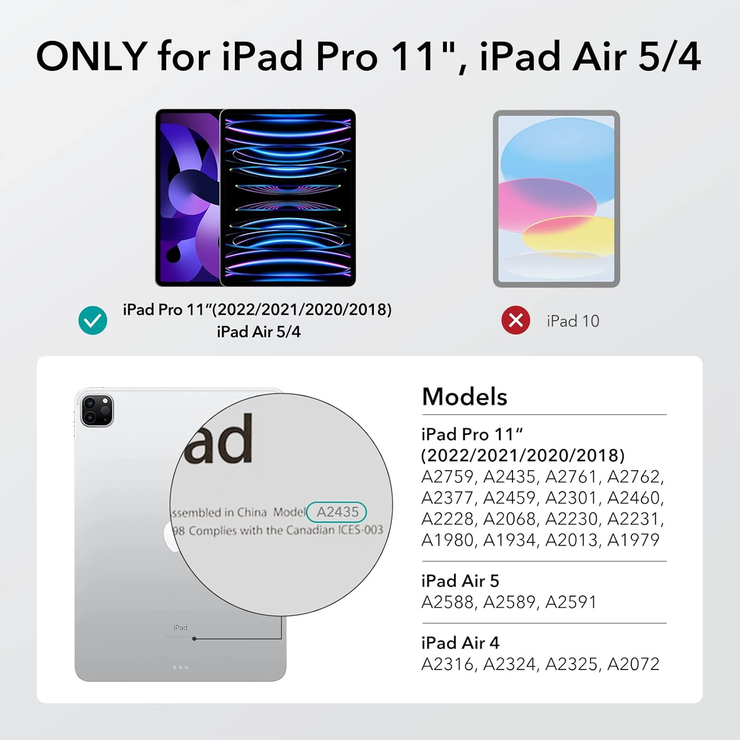 ESR 2 Pack Screen Protector for iPad Air 5th/4th Generation (2022/2020)，iPad Pro 11 Inch (2022/2021/2020/2018) Screen Protector, Tempered-Glass Film with Alignment Frame, Anti-Scratch, HD Clarity