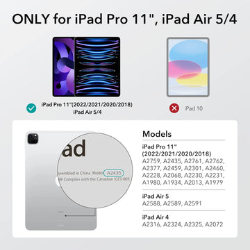 ESR 2 Pack Screen Protector for iPad Air 5th/4th Generation (2022/2020)，iPad Pro 11 Inch (2022/2021/2020/2018) Screen Protector, Tempered-Glass Film with Alignment Frame, Anti-Scratch, HD Clarity