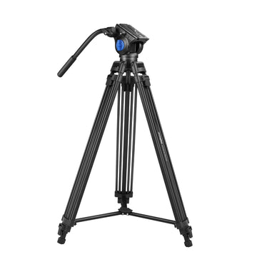 Digitek ® Professional Video Aluminium Tripod with Multipurpose Head for Low Level Shooting, Panning for All DSLR Camera, Maximum Height 5.10 Feet, Load Capacity 15kgs (DTR-510VD PRO PLUS, Bag Is not included)