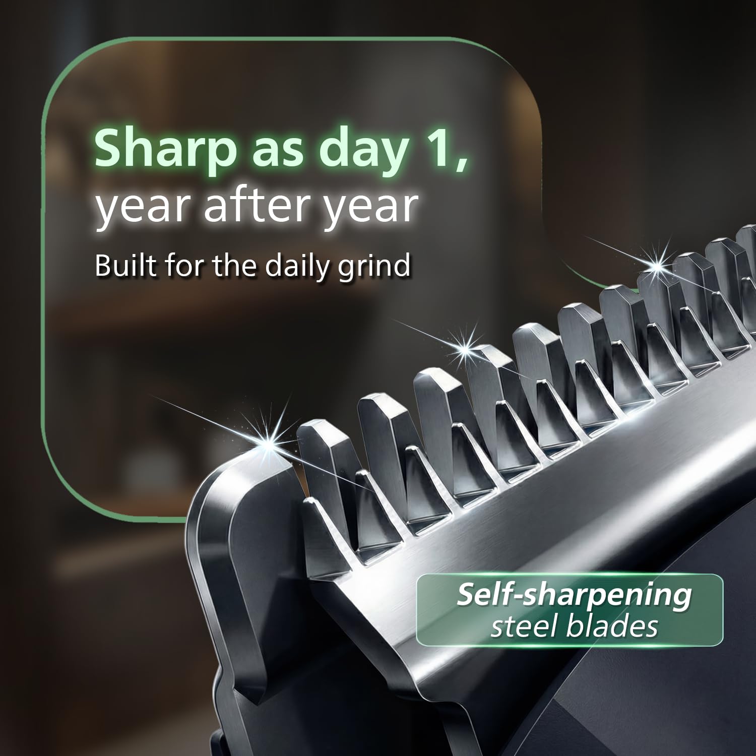 Philips India's No.1 Men's Trimmer* | Luxurious Stainless Steel Design | BeardSense Technology | All-in-One Grooming Kit- Beard, Hair, Body, Intimate | 120min runtime | IPX7 | 5yr warranty* | MG9532