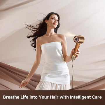 Dreame Miracle Pro High-Speed Hair Dryer, 130,000RPM Motor for Fast Drying, Red Light Scalp Care & Hair Nourishment, Intelligent Heat & Airflow Control, 6 Custom Modes, Lightweight Premium Design