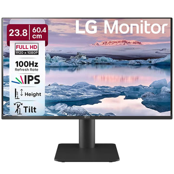 LG 24MS550 60.4 cm (23.8 Inch) FHD (1920x1080) IPS PC Monitor with 100Hz, 5ms (GtG), Flicker Safe & Reader Mode, 2xSpeakers, 2xHDMI, Tilt/Height Adjustable, 3-Side Virtually Borderless Design (Black)