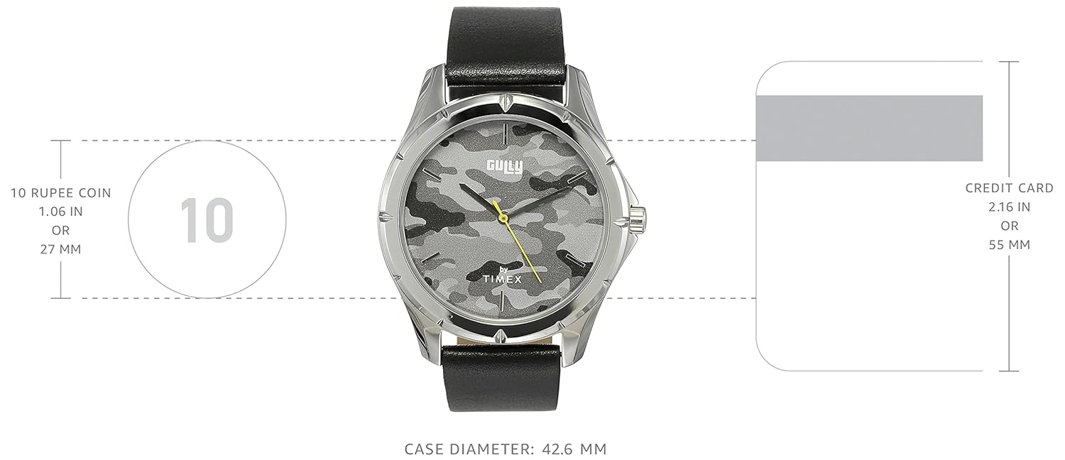 Gully by Timex Camouflage Analog Grey Dial Men's Watch-TW000V904